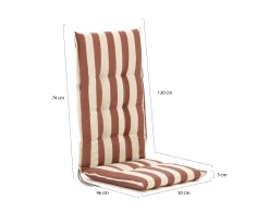 Madison tuinkussen hoge rug 120x50cm
