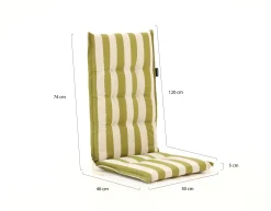 Madison tuinkussen hoge rug 120x50cm