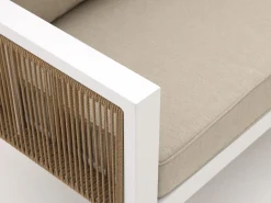 Manifesto Alzano/Cosidesign Line stoel-bank loungeset met vuurtafel 4-delig