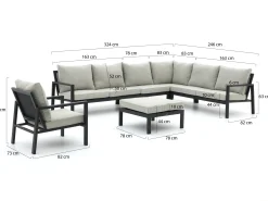 Manifesto Alzano hoek loungeset 6-delig