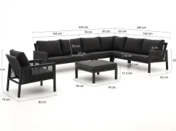 Manifesto Alzano hoek loungeset 6-delig