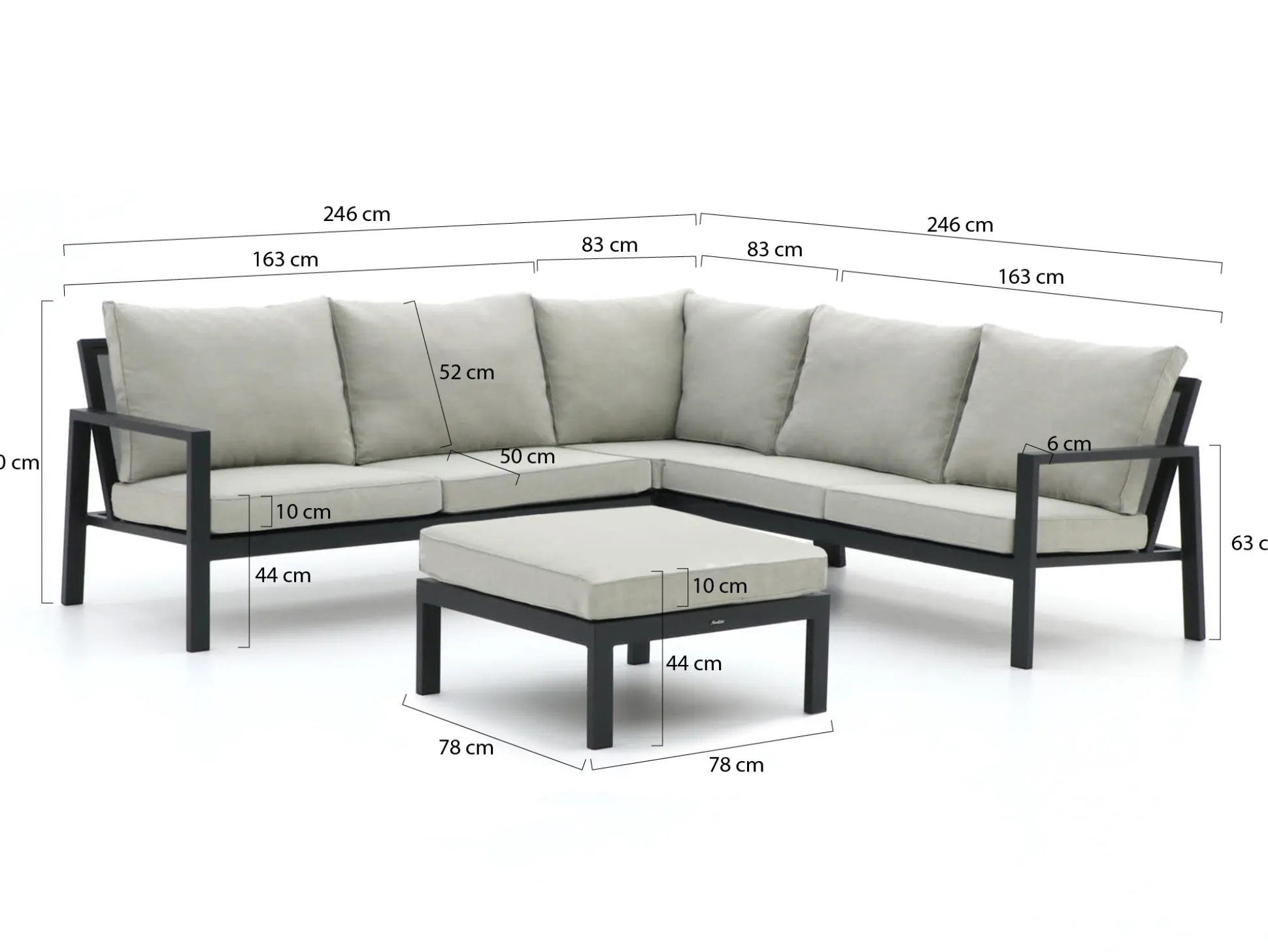 Manifesto Alzano hoek loungeset 4-delig