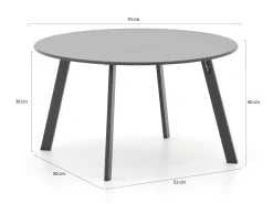 Manifesto Bovezzo bijzet tuintafel ø 70cm (h:40cm)