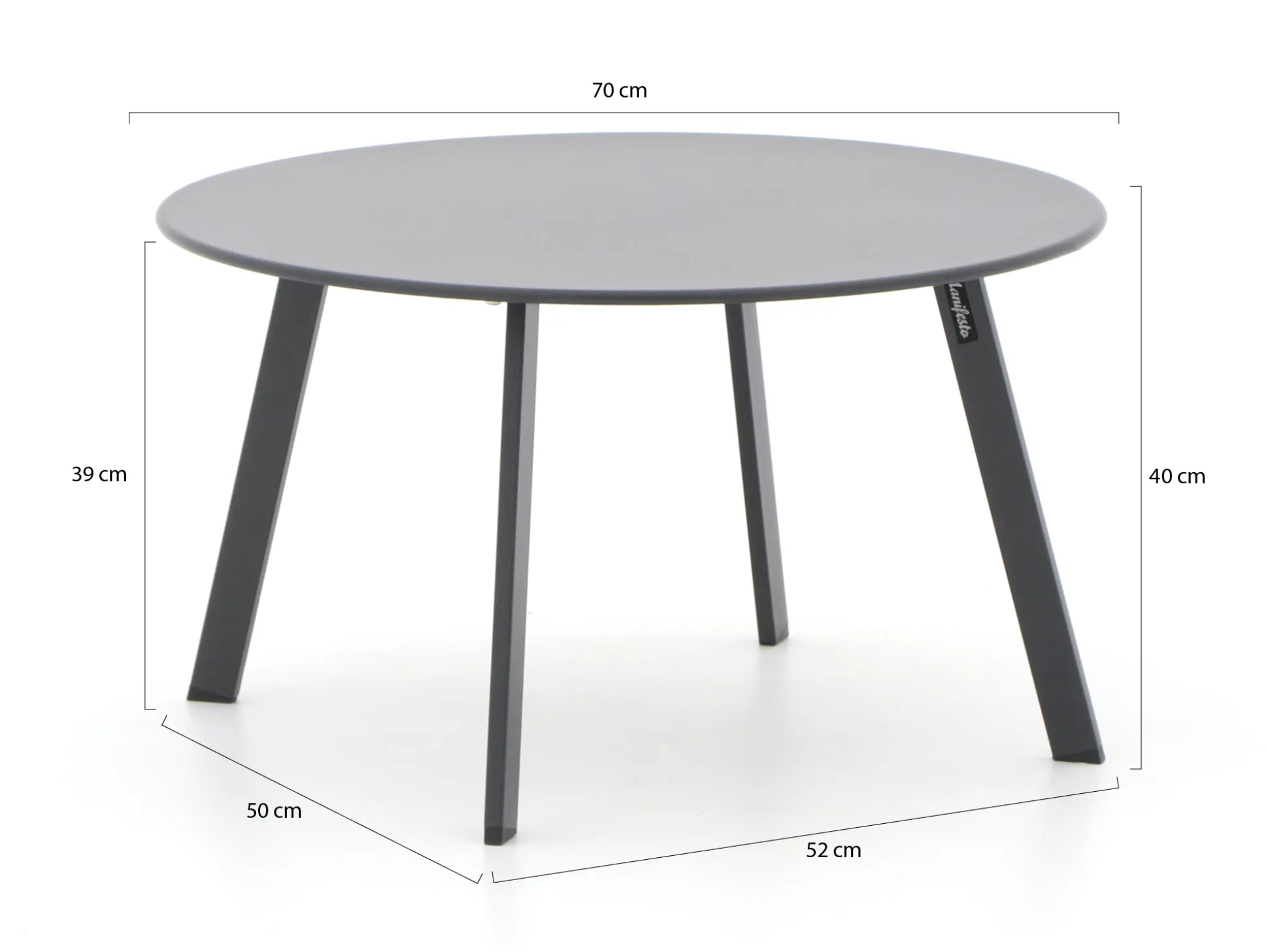 Manifesto Bovezzo bijzet tuintafel ø 70cm (h:40cm)