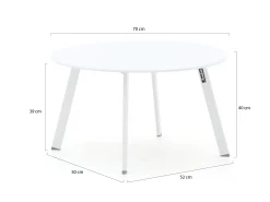 Manifesto Bovezzo bijzet tuintafel ø 70cm (h:40cm)