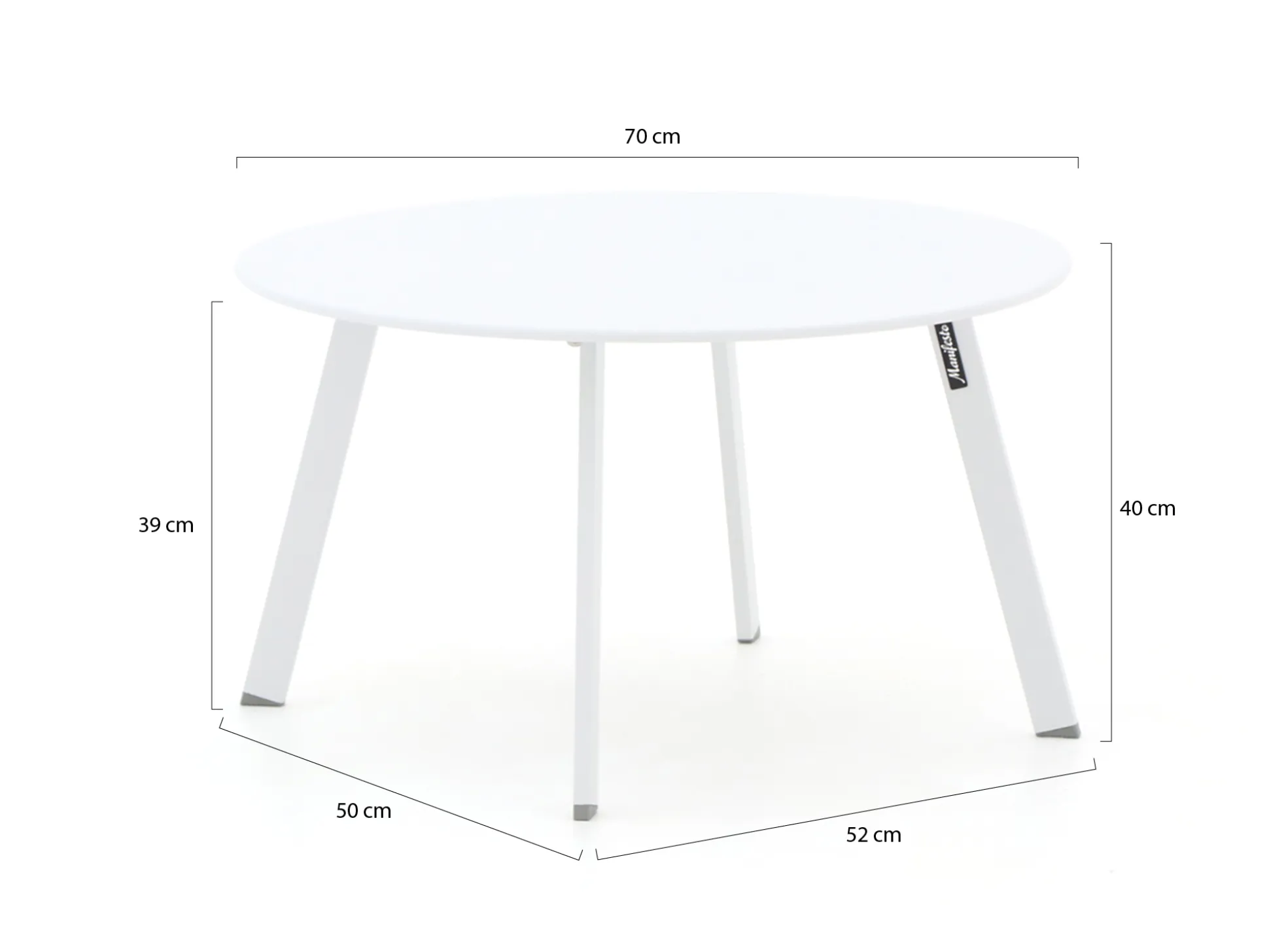 Manifesto Bovezzo bijzet tuintafel ø 70cm (h:40cm)