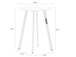 Manifesto Bovezzo bijzet tuintafel ø 40cm (h:50cm)