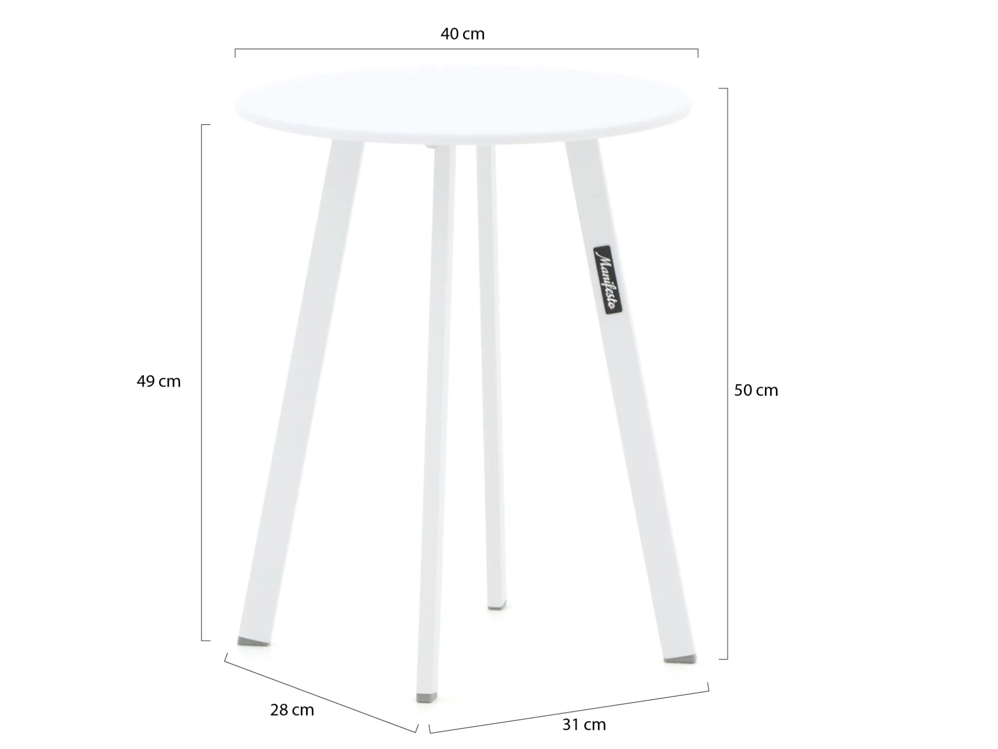 Manifesto Bovezzo bijzet tuintafel ø 40cm (h:50cm)
