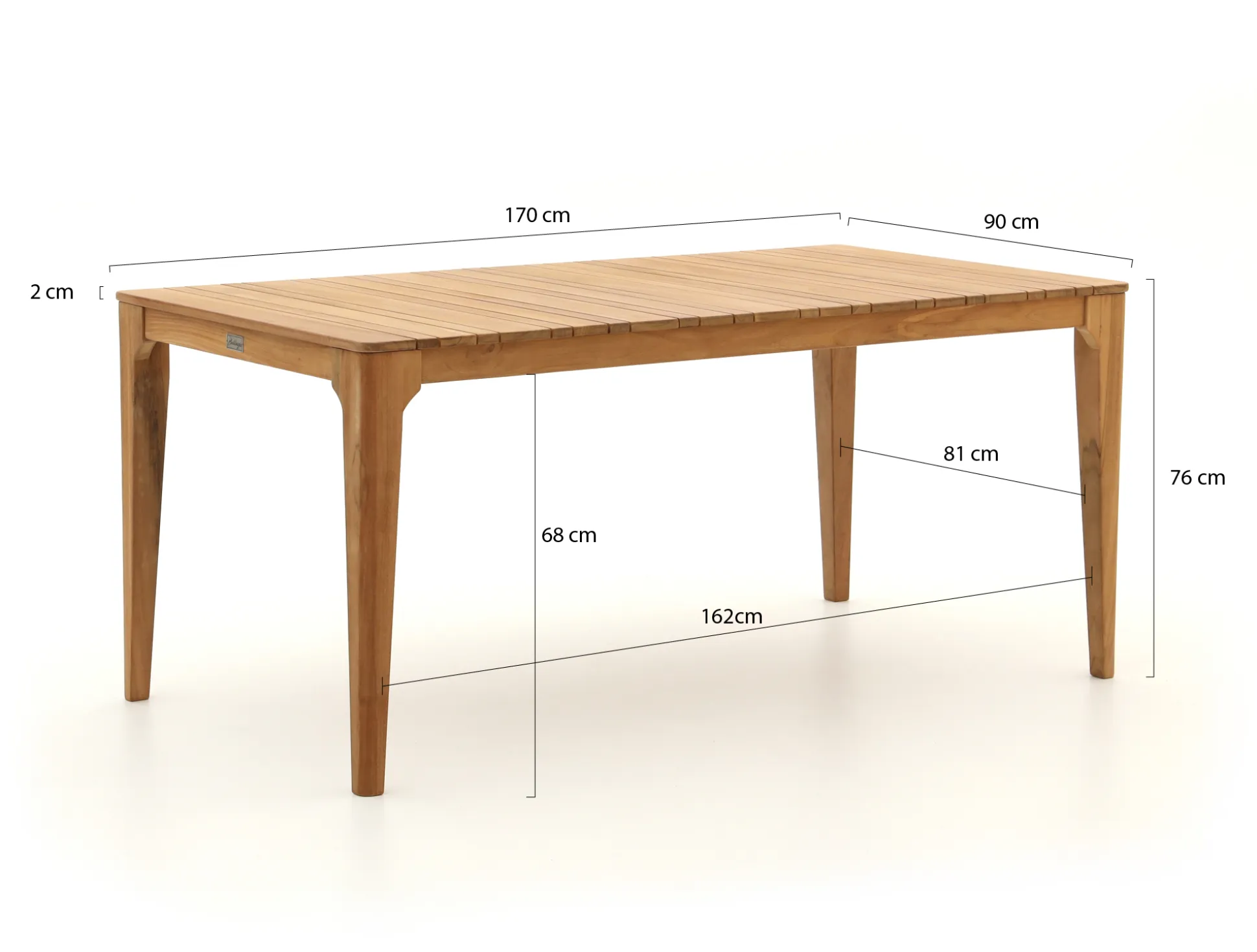 Manifesto Cavone/Bruca 170cm dining tuinset 5-delig stapelbaar