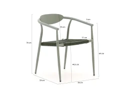 Manifesto Cavone/Bruca 170cm dining tuinset 5-delig stapelbaar