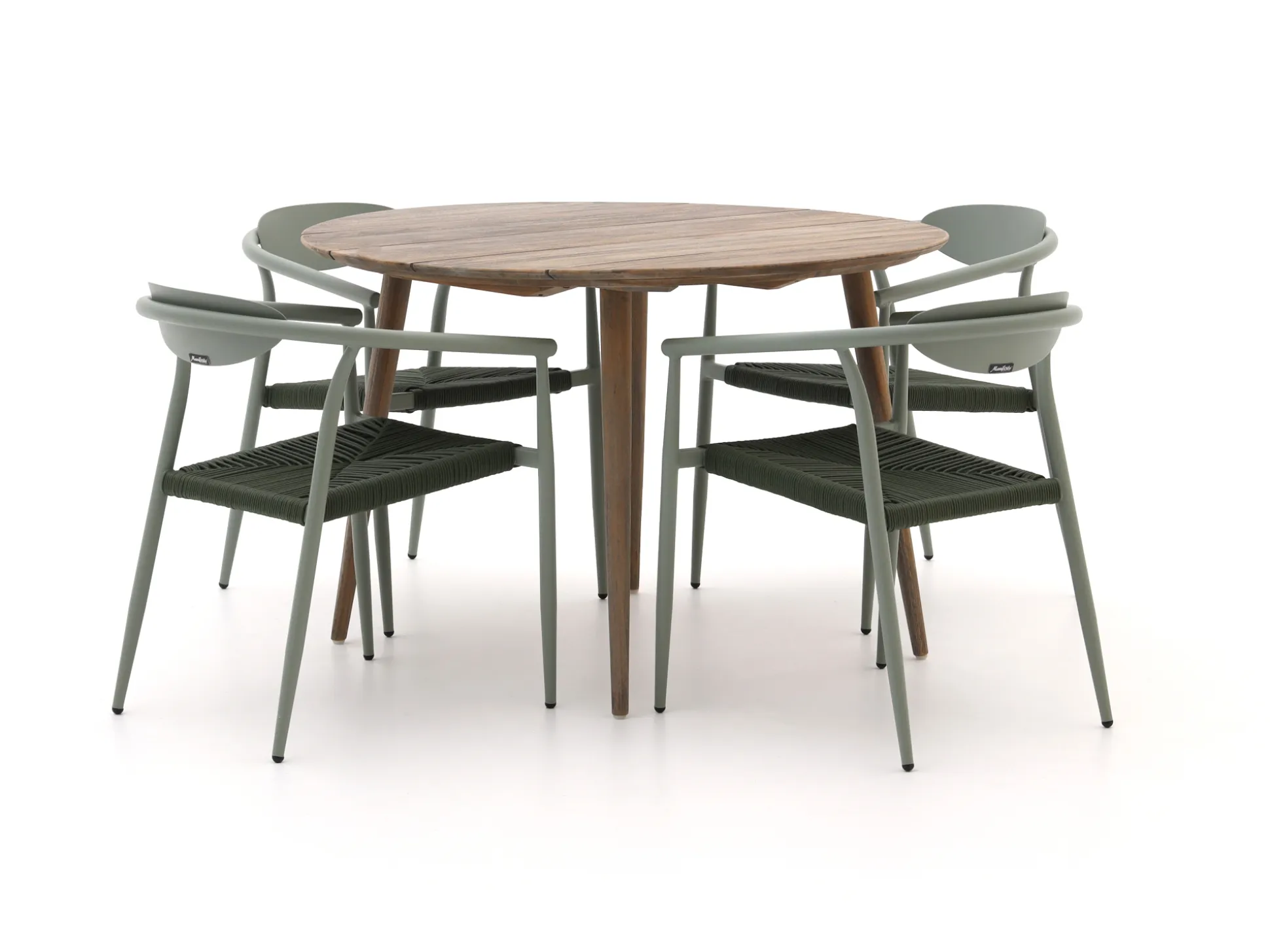 Manifesto Cavone/ROUGH-K ø 115cm dining tuinset 5-delig stapelbaar