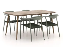 Manifesto Cavone/ROUGH-K 160cm dining tuinset 5-delig stapelbaar