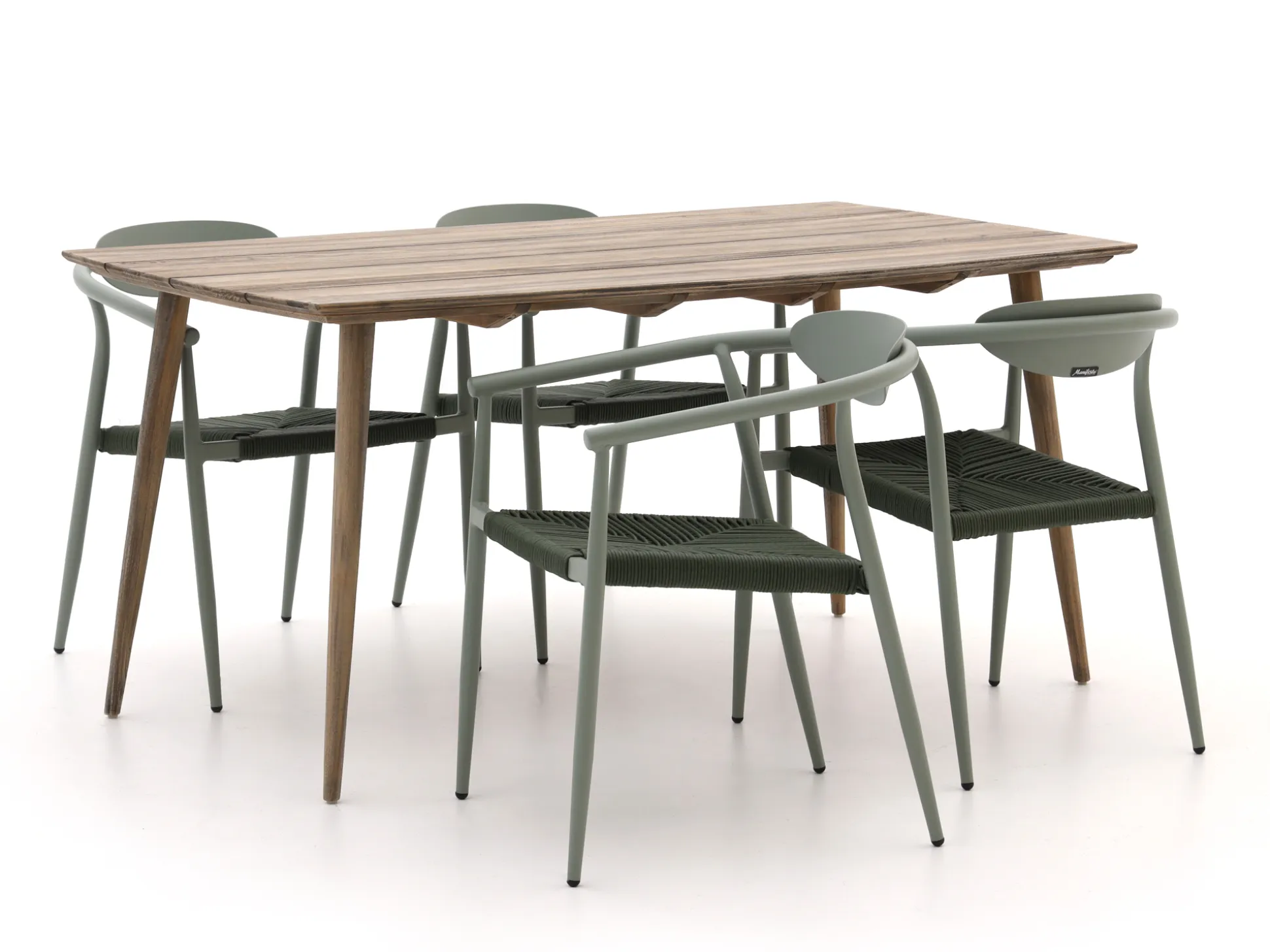 Manifesto Cavone/ROUGH-K 160cm dining tuinset 5-delig stapelbaar