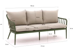Manifesto Celante lounge tuinbank 3-zits 182cm