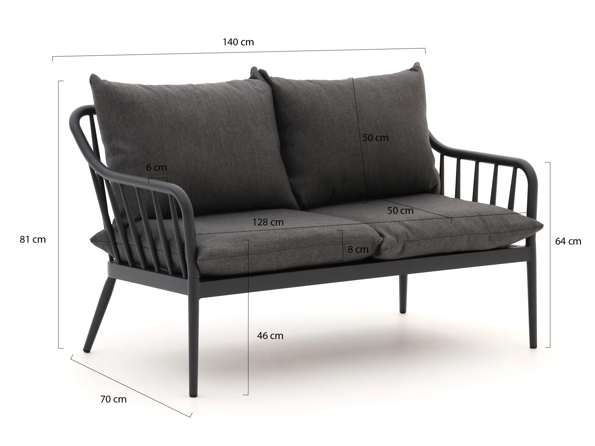 Manifesto Celante lounge tuinbank 2-zits 140cm