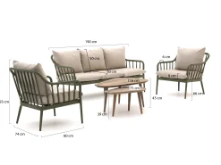 Manifesto Celante/ROUGH-K stoel-bank loungeset 5-zits 5-delig