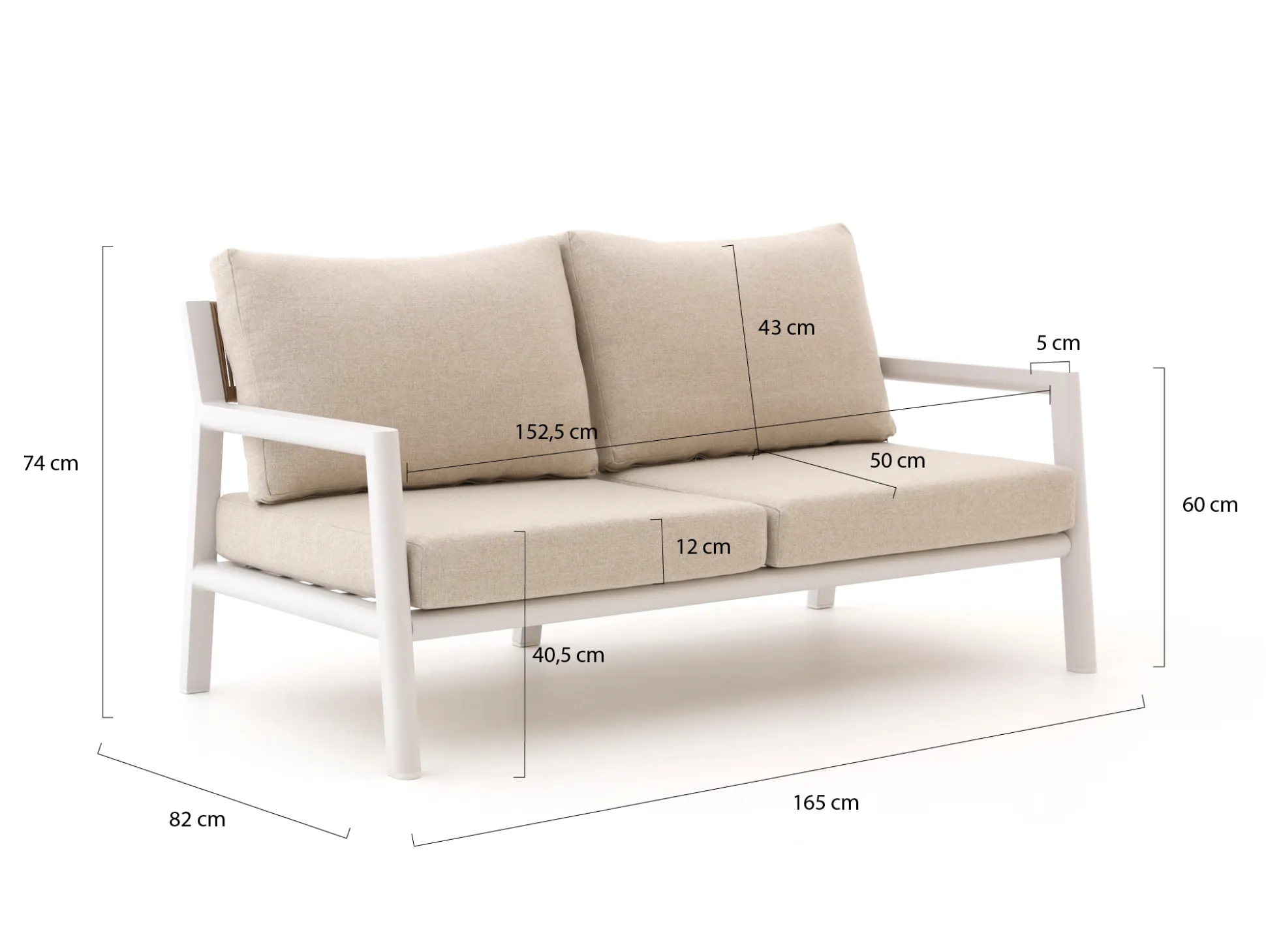 Manifesto Corsano lounge tuinbank 2-zits 165cm