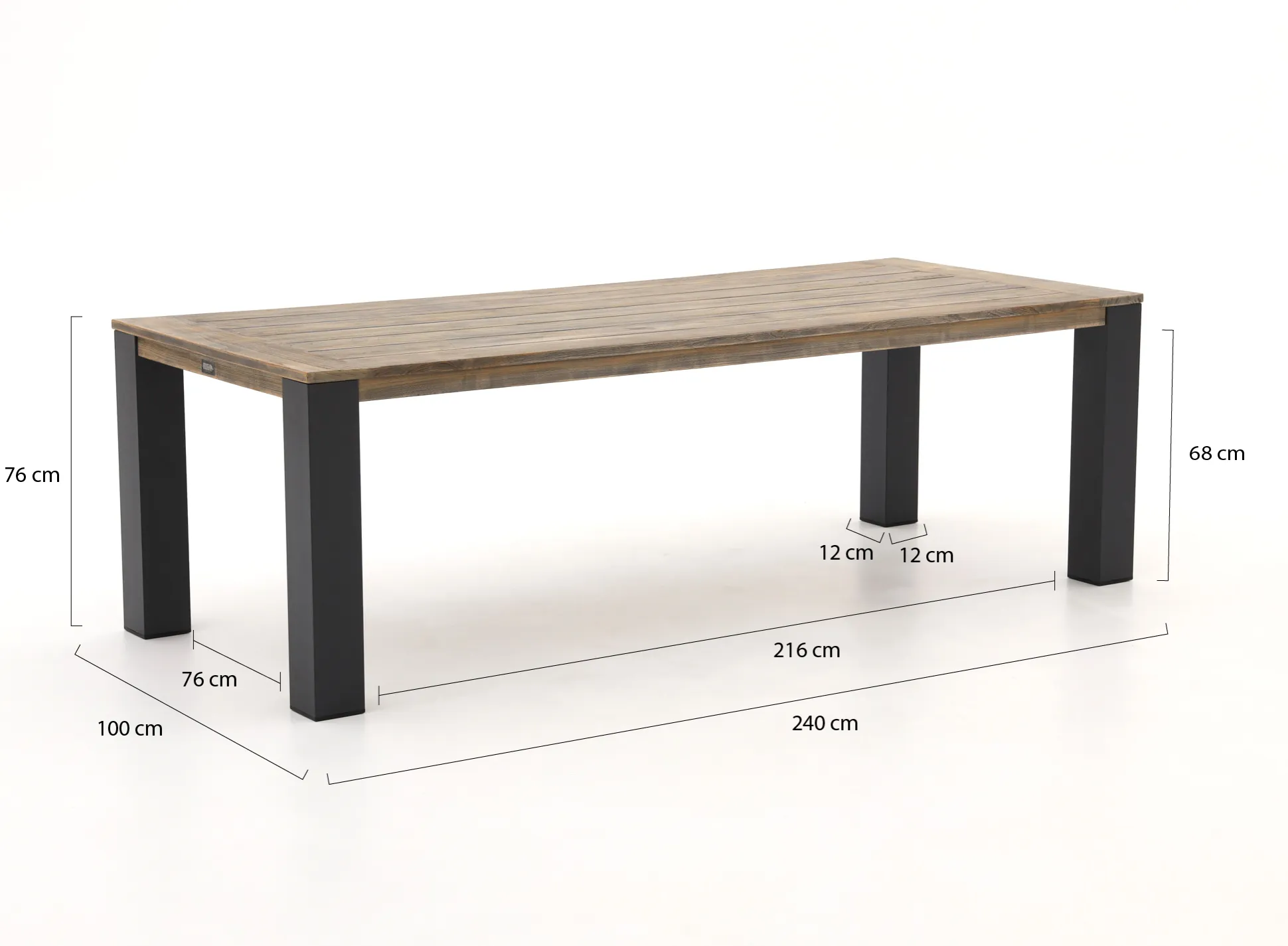 Manifesto Matese/ROUGH-X 240cm dining tuinset 7-delig