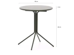 Manifesto Misurina/Aziano ø60cm dining tuinset 3-delig stapelbaar