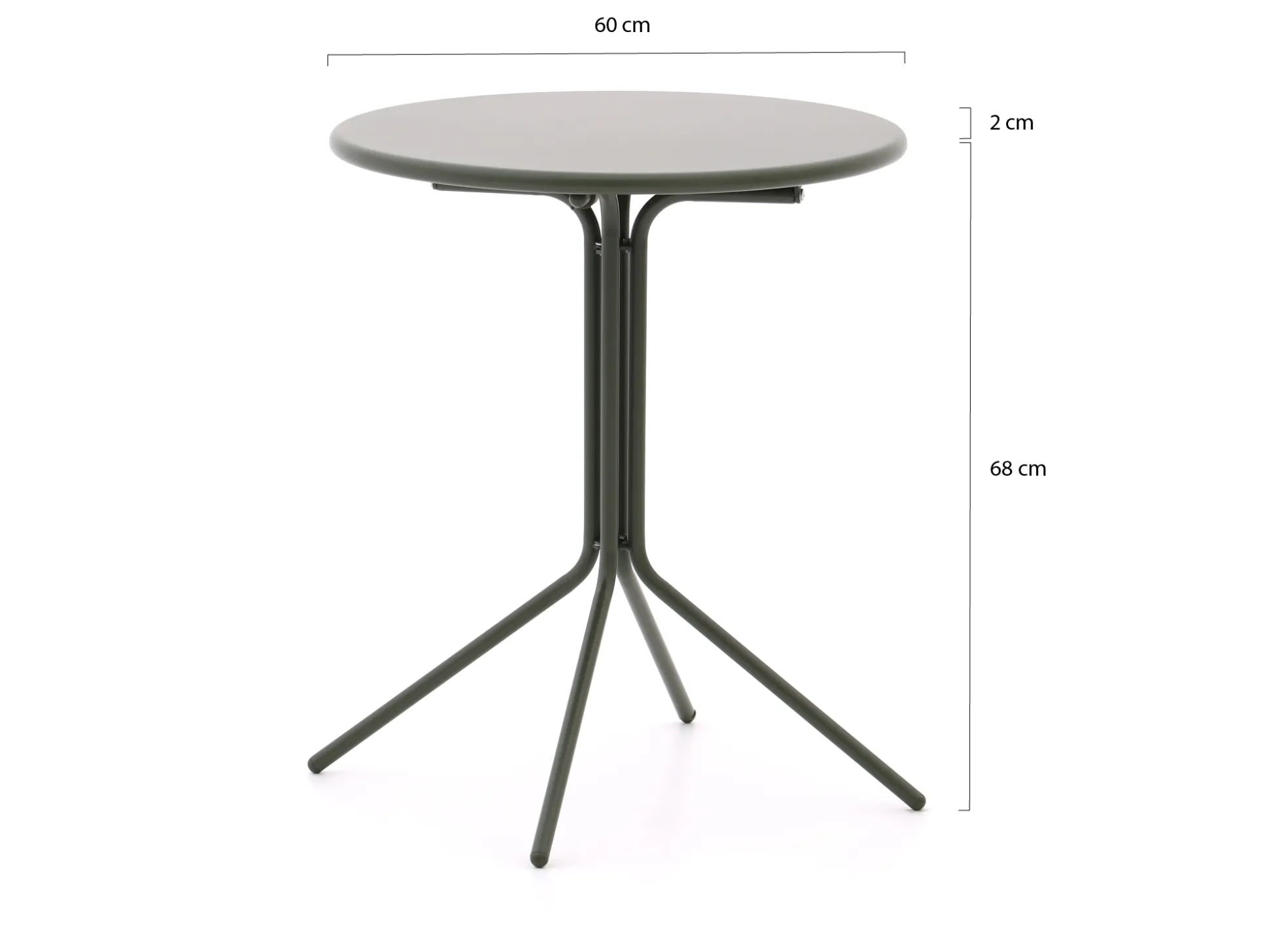 Manifesto Misurina/Aziano ø60cm dining tuinset 3-delig stapelbaar