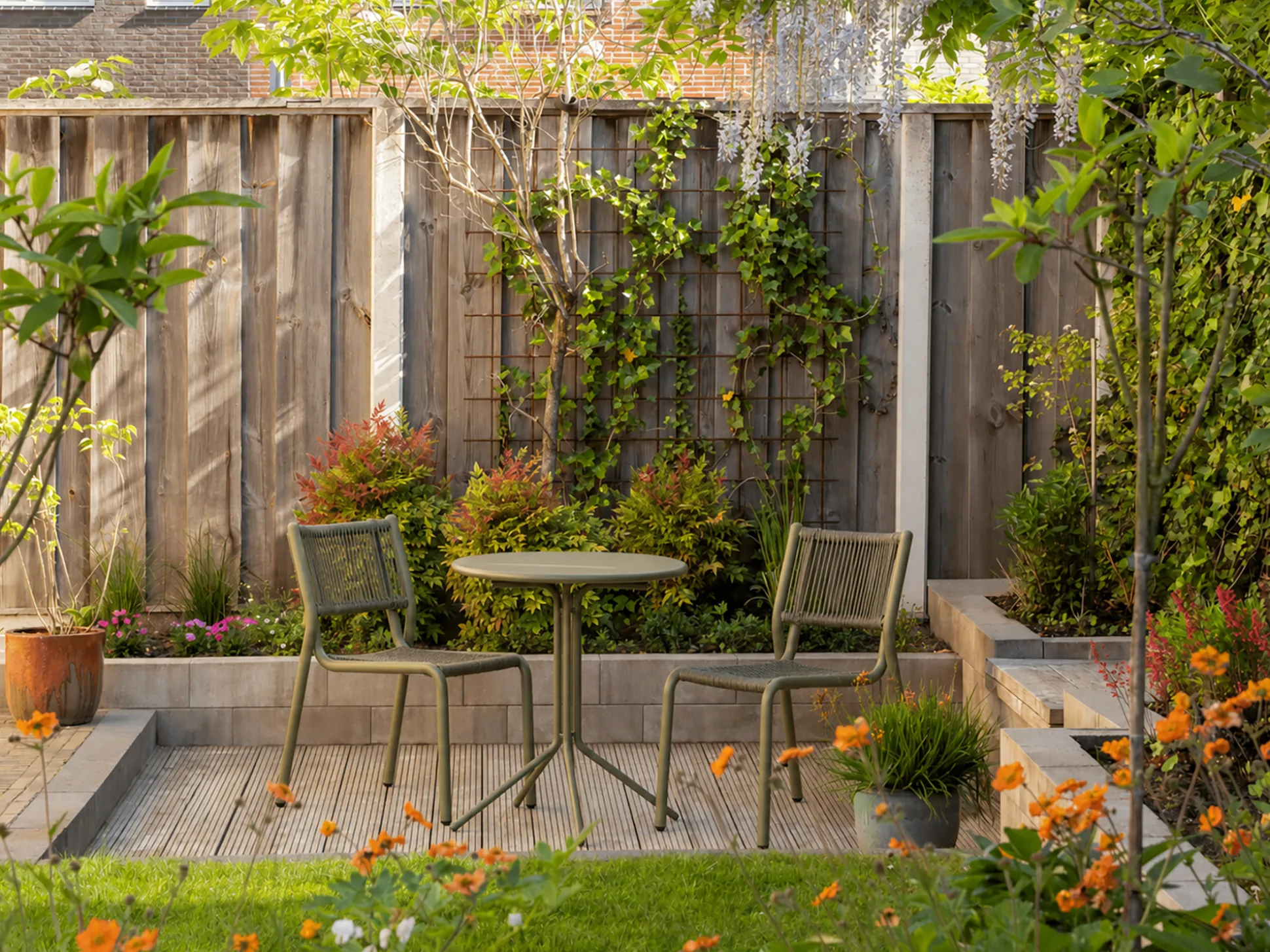 Manifesto Misurina/Aziano ø60cm dining tuinset 3-delig stapelbaar