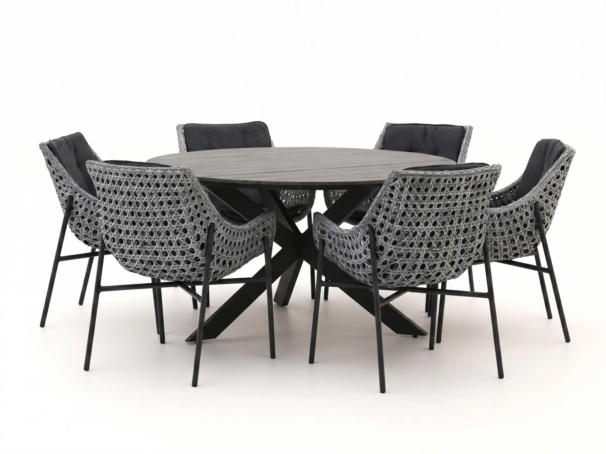 Manifesto Novara/Fidenza ø149cm dining tuinset 7-delig