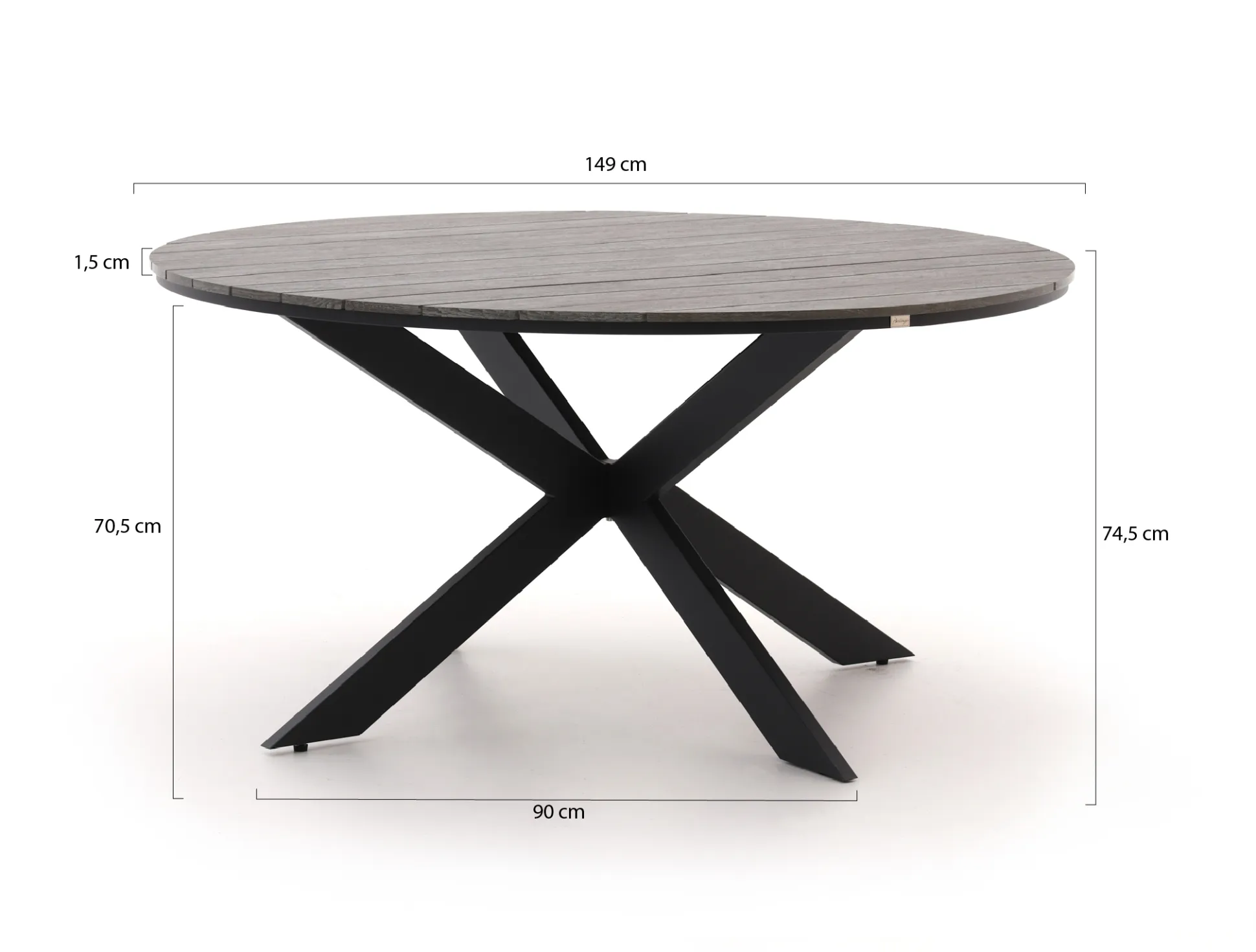 Manifesto Novara/Fidenza ø149cm dining tuinset 7-delig