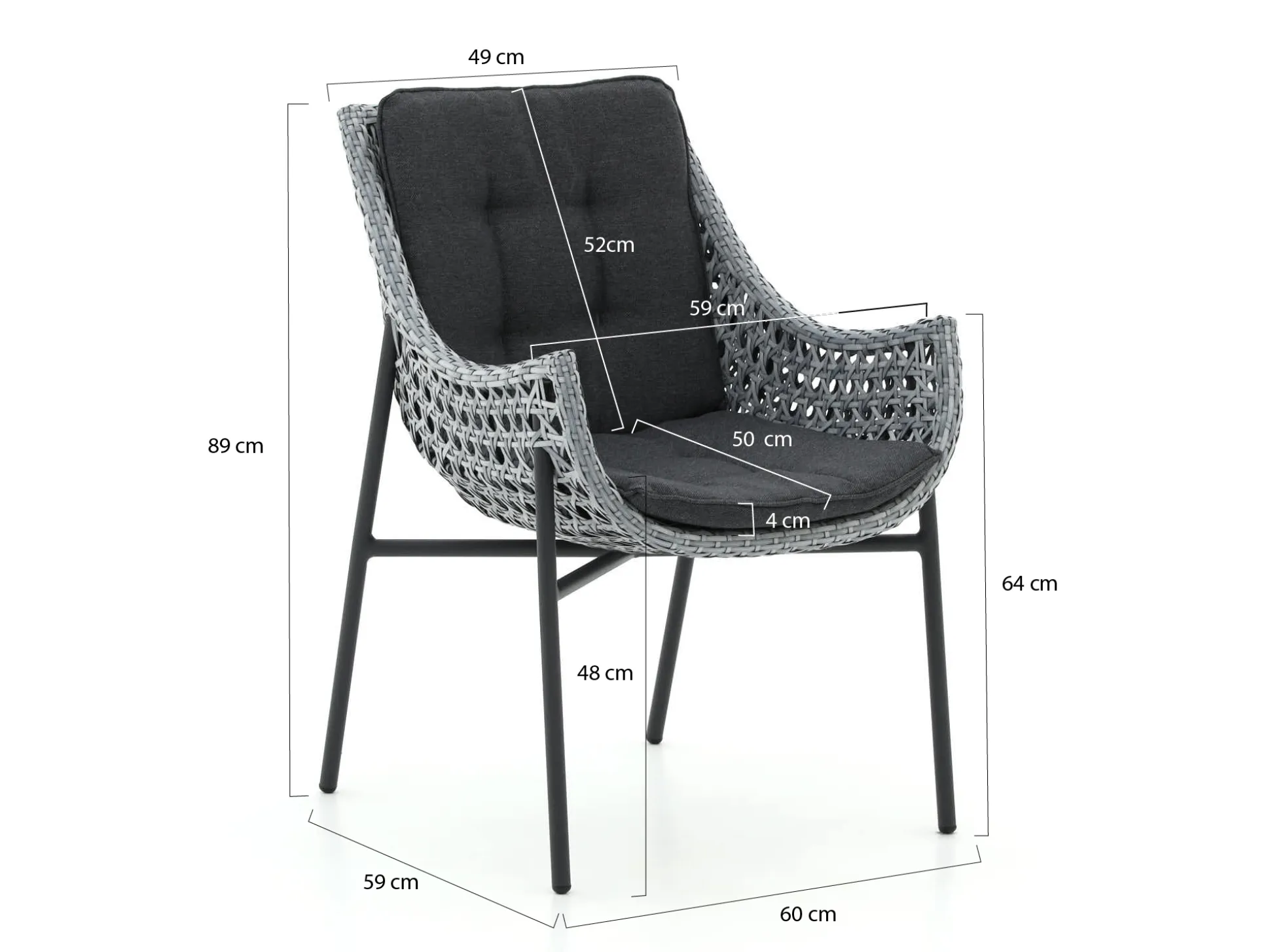 Manifesto Novara/Fidenza ovaal 180cm dining tuinset 7-delig