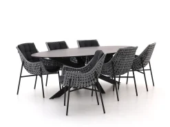 Manifesto Novara/Furato ellips 240cm dining tuinset 7-delig