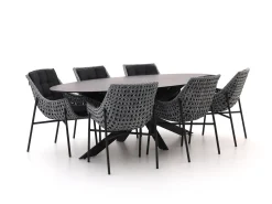 Manifesto Novara/Furato ellips 240cm dining tuinset 7-delig