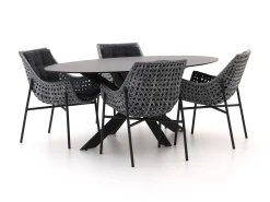 Manifesto Novara/Furato ellips 200cm dining tuinset 5-delig