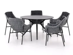 Manifesto Novara/Sora ø 127cm dining tuinset 6-delig