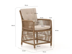 Manifesto Ortello/Induno deens ovaal 180cm dining tuinset 5-delig