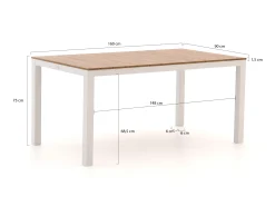 Manifesto Rivola/Fidenza 160cm dining tuinset 5-delig
