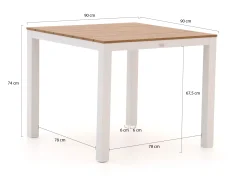 Manifesto Rivola/Fidenza 90cm dining tuinset 5-delig