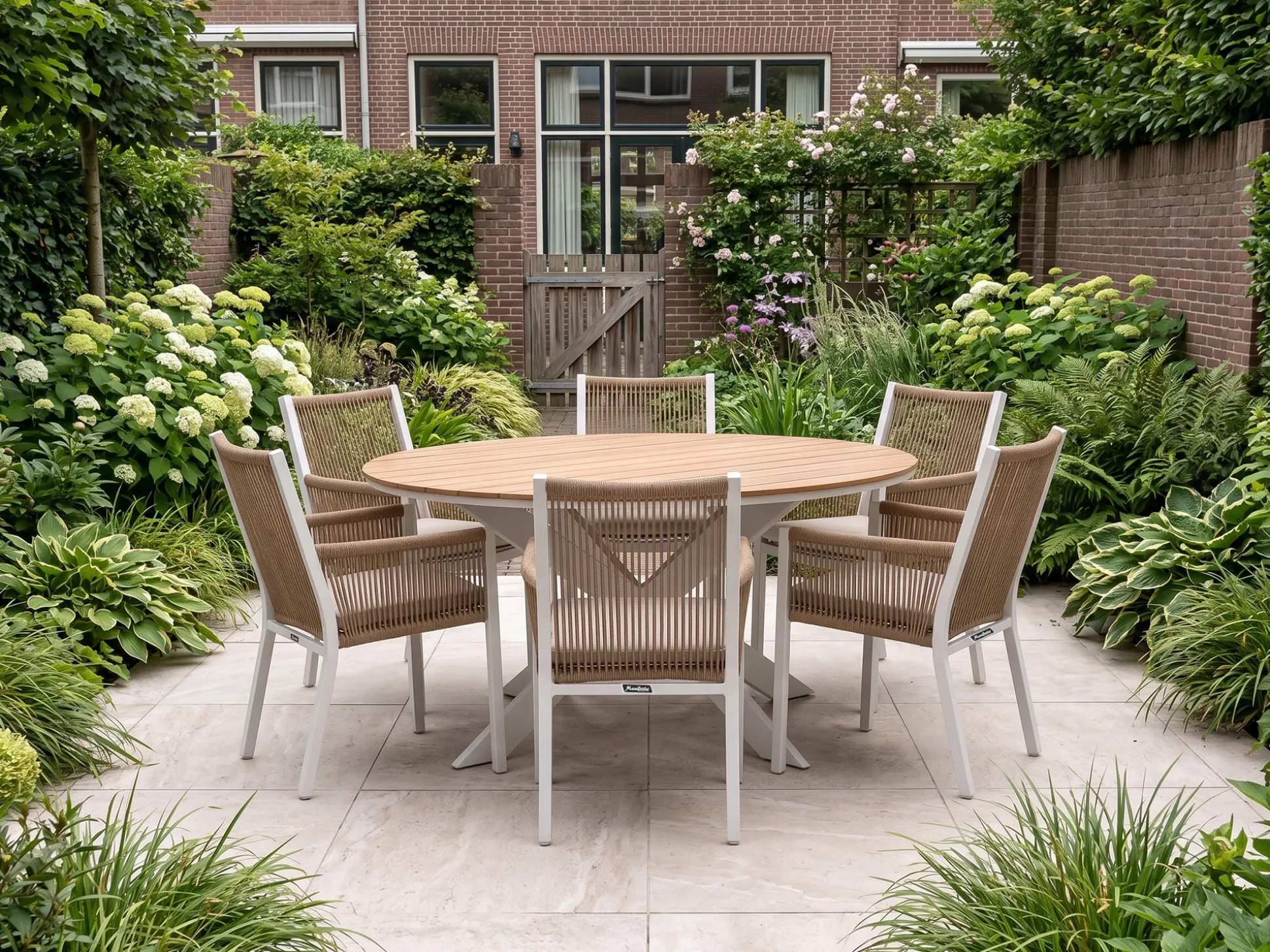Manifesto Rivola/Fidenza ø149cm dining tuinset 7-delig
