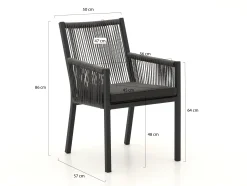 Manifesto Rivola/Fidenza ovaal 220cm dining tuinset 7-delig