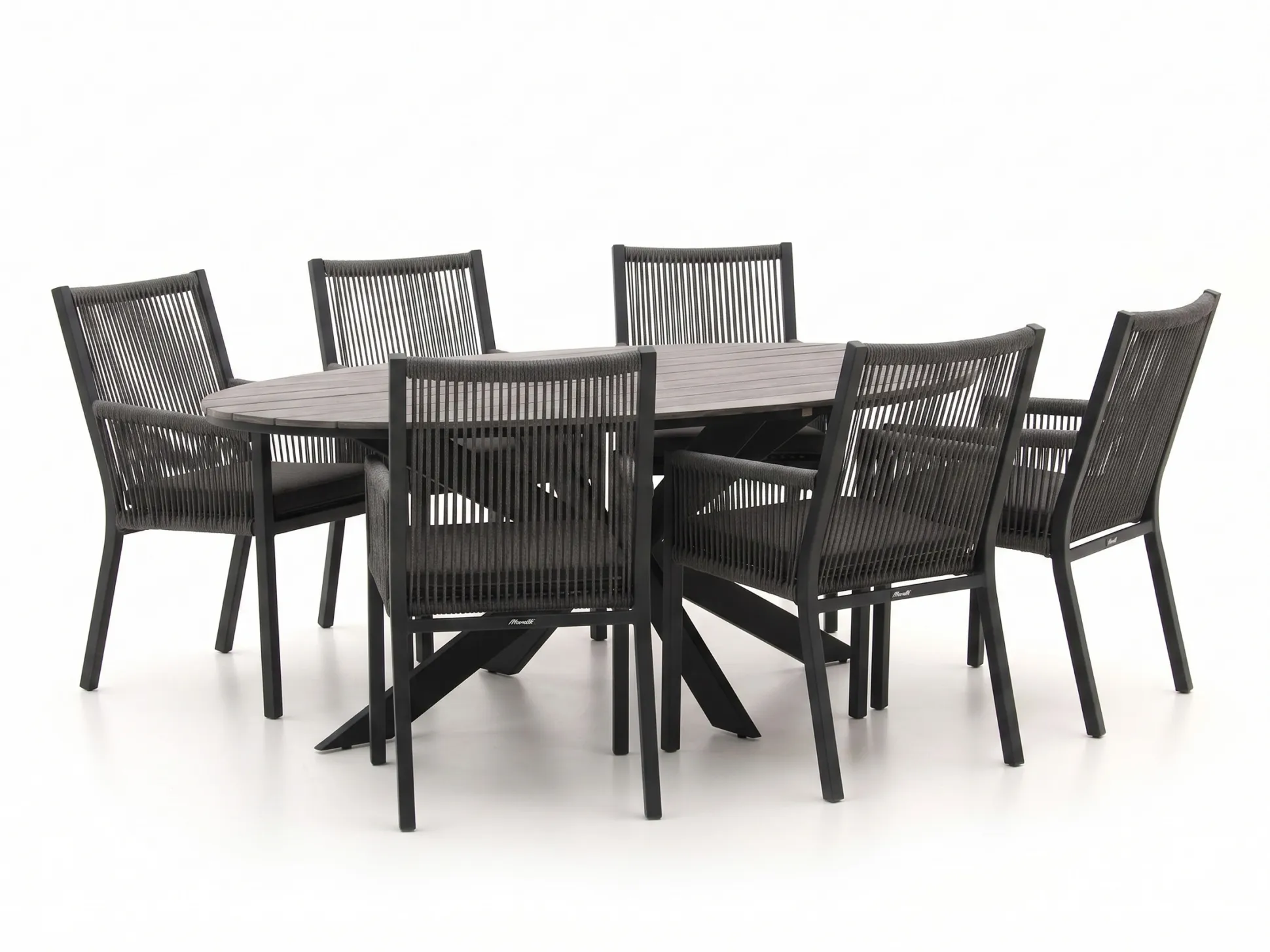 Manifesto Rivola/Fidenza ovaal 220cm dining tuinset 7-delig