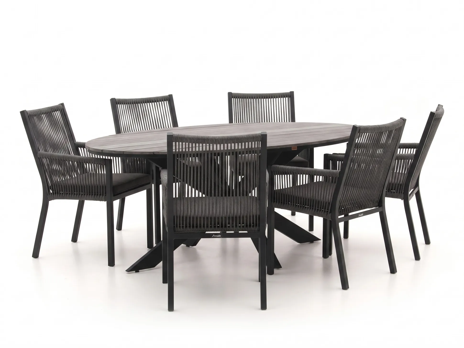 Manifesto Rivola/Fidenza ovaal 180cm dining tuinset 7-delig