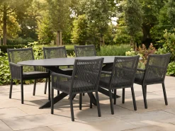 Manifesto Rivola/Furato ellips 200cm dining tuinset 7-delig