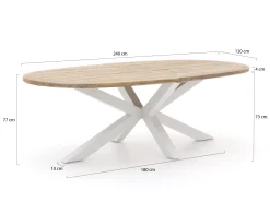 Manifesto Rivola/ROUGH-Y Ellips 240cm dining tuinset 7-delig