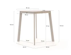 Manifesto Savio bartafel 90x90x103cm
