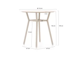 Manifesto Tritoni bartafel ø 110cm (h:105cm)