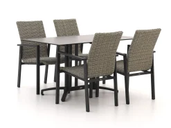 Manifesto Villongo/Canzo 140cm dining tuinset 5-delig stapelbaar inklapbaar