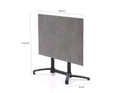 Manifesto Villongo/Canzo 140cm dining tuinset 5-delig stapelbaar inklapbaar