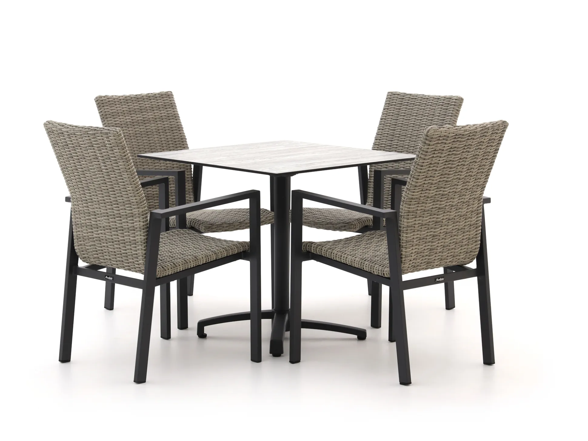 Manifesto Villongo/Canzo 80cm dining tuinset 5-delig stapelbaar inklapbaar