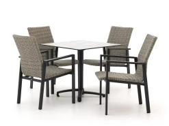 Manifesto Villongo/Canzo 80cm dining tuinset 5-delig stapelbaar inklapbaar