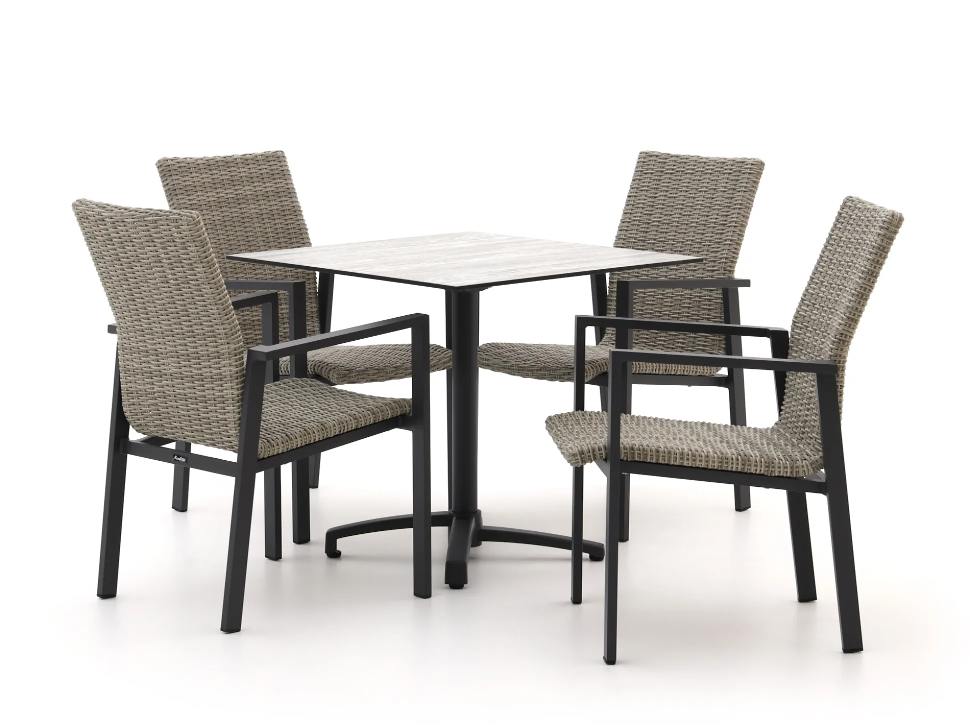 Manifesto Villongo/Canzo 80cm dining tuinset 5-delig stapelbaar inklapbaar