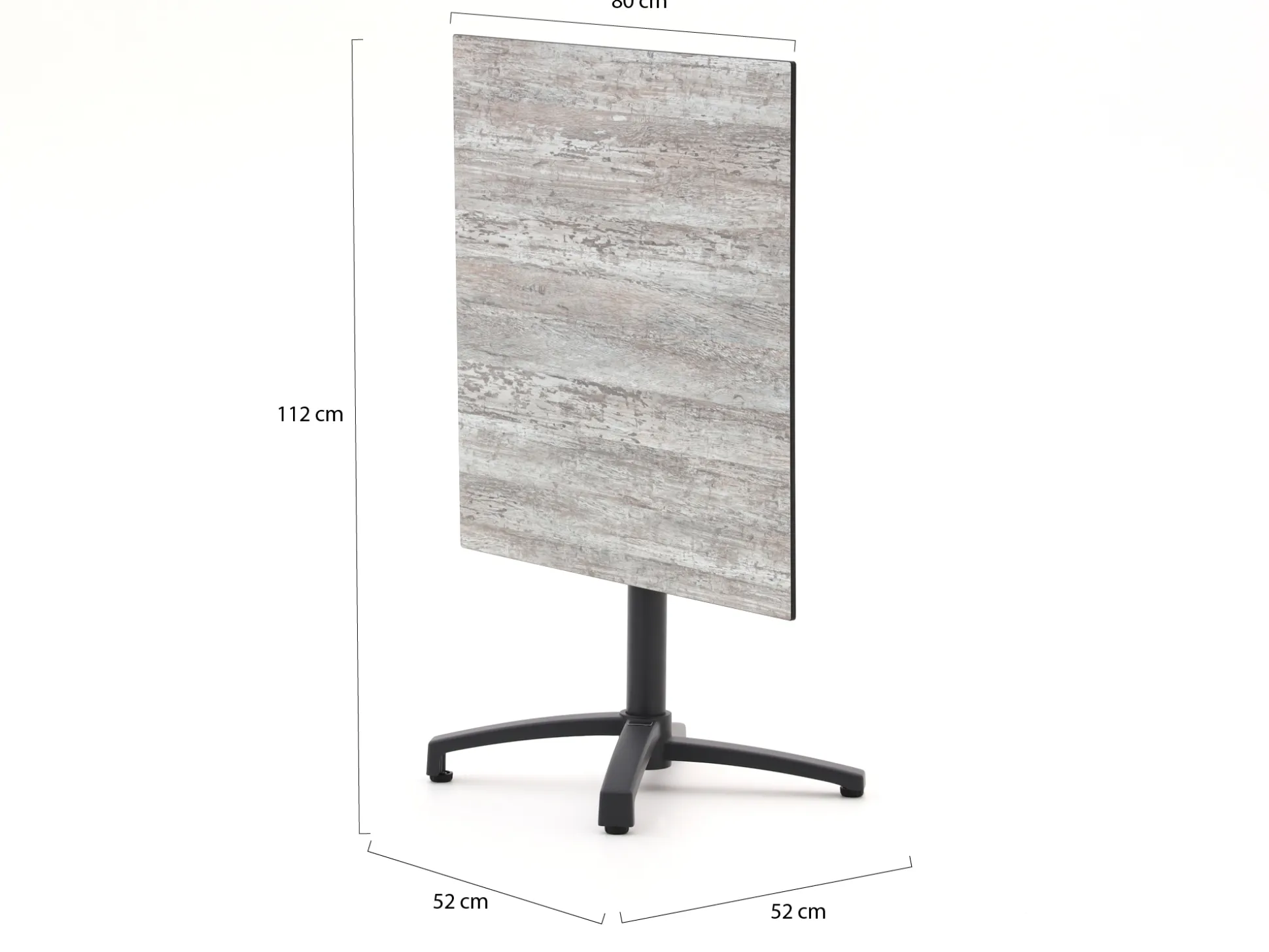 Manifesto Villongo/Canzo 80cm dining tuinset 5-delig stapelbaar inklapbaar