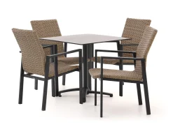 Manifesto Villongo/Canzo 80cm dining tuinset 5-delig stapelbaar inklapbaar
